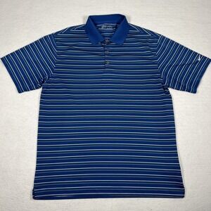 Nike Golf Polo‎ Shirt Mens Large Dri-Fit Performance Striped 319699-407